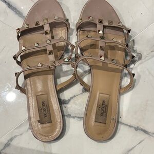 Valentino Women's Taupe Studded Sandals